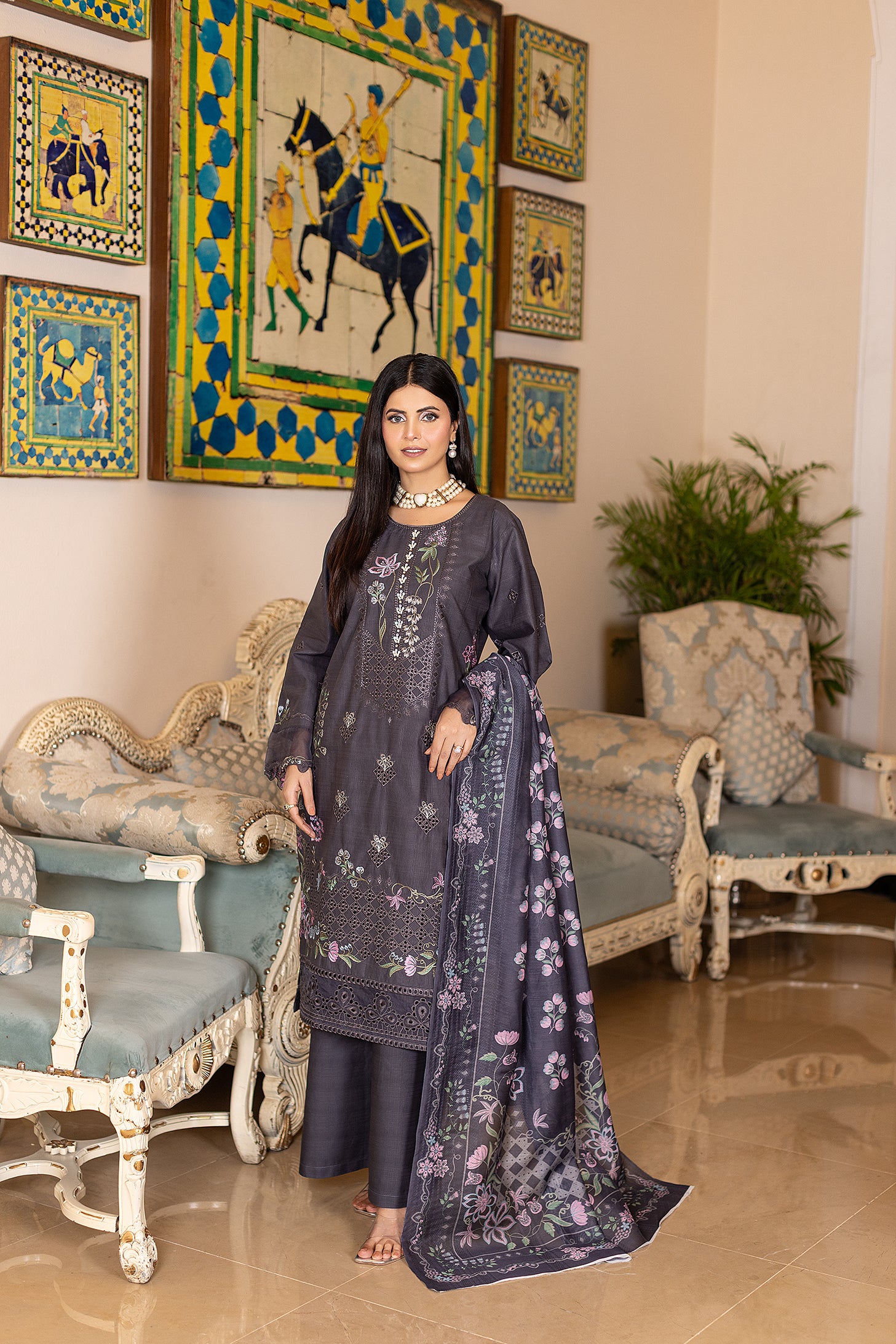 CAMBRIC COTTON | RTW | SHIRT, TROUSER & DUPATTA