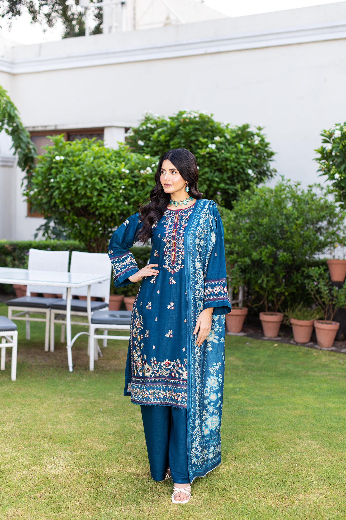 CAMBRIC COTTON | RTW | SHIRT, TROUSER & DUPATTA