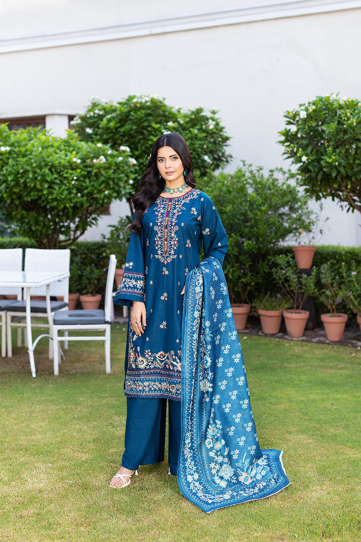 CAMBRIC COTTON | RTW | SHIRT, TROUSER & DUPATTA