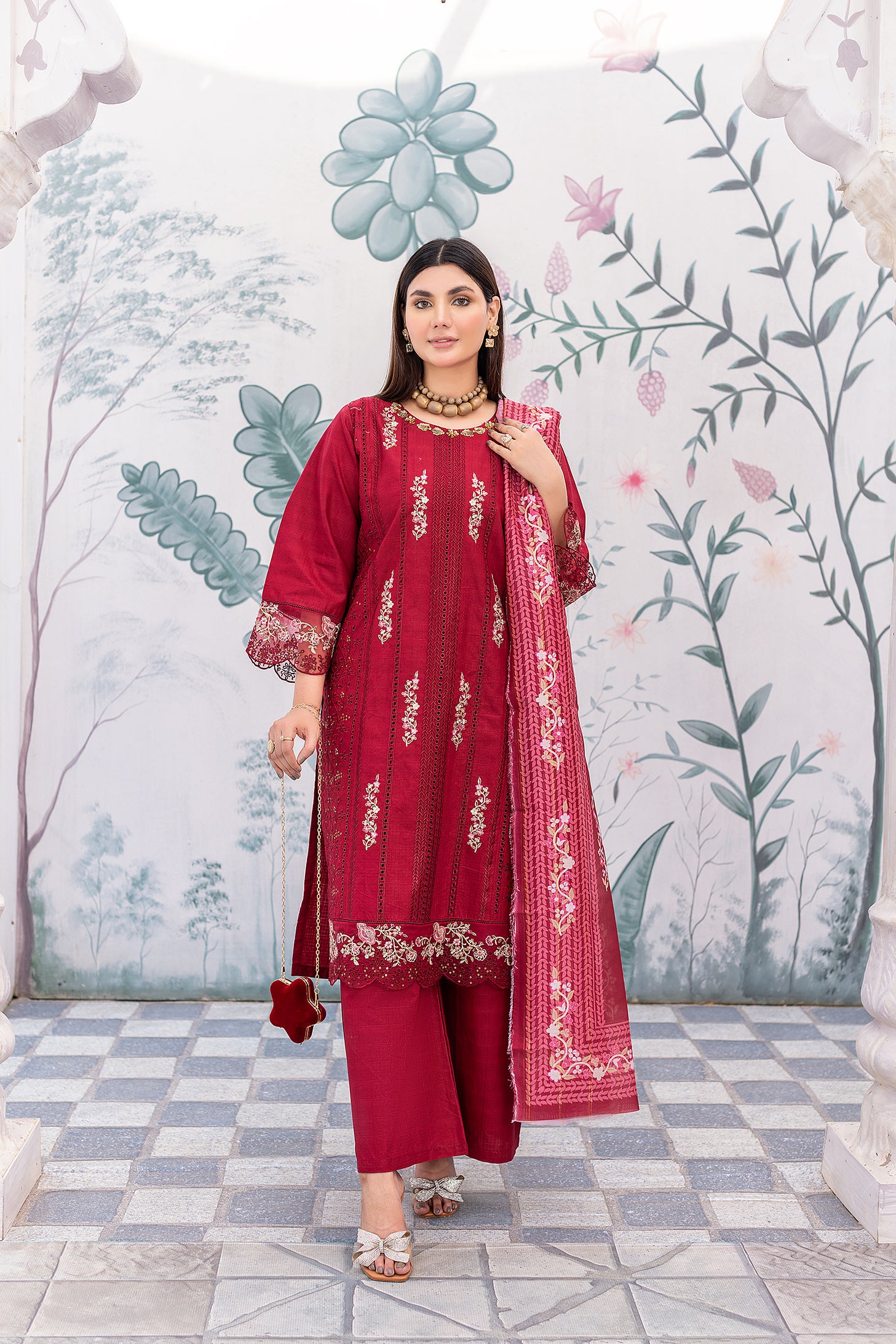 CAMBRIC COTTON | RTW | SHIRT, TROUSER & DUPATTA