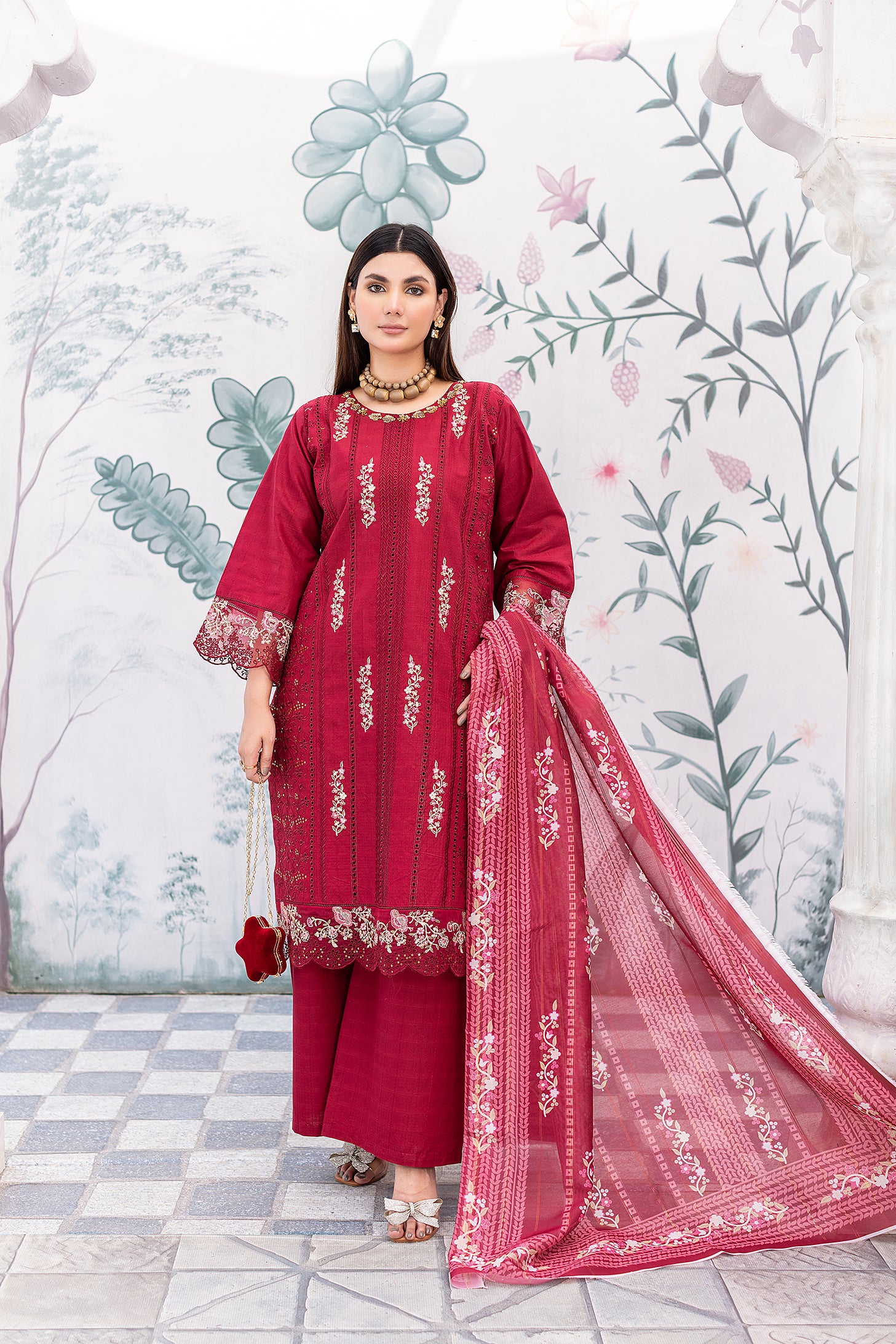 CAMBRIC COTTON | RTW | SHIRT, TROUSER & DUPATTA