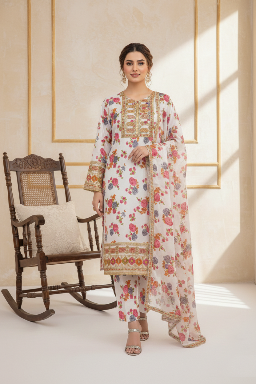 SILK | RTW | SHIRT, TROUSER & DUPATTA