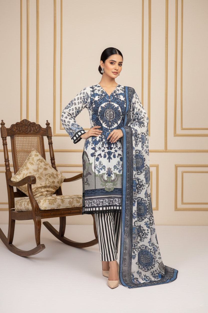 KHADDAR | RTW | SHIRT, TROUSER & DUPATTA