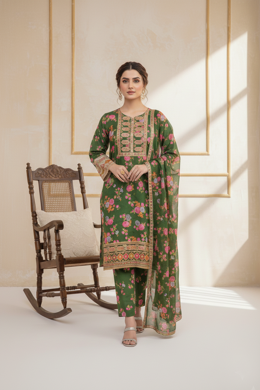 SILK | RTW | SHIRT, TROUSER & DUPATTA