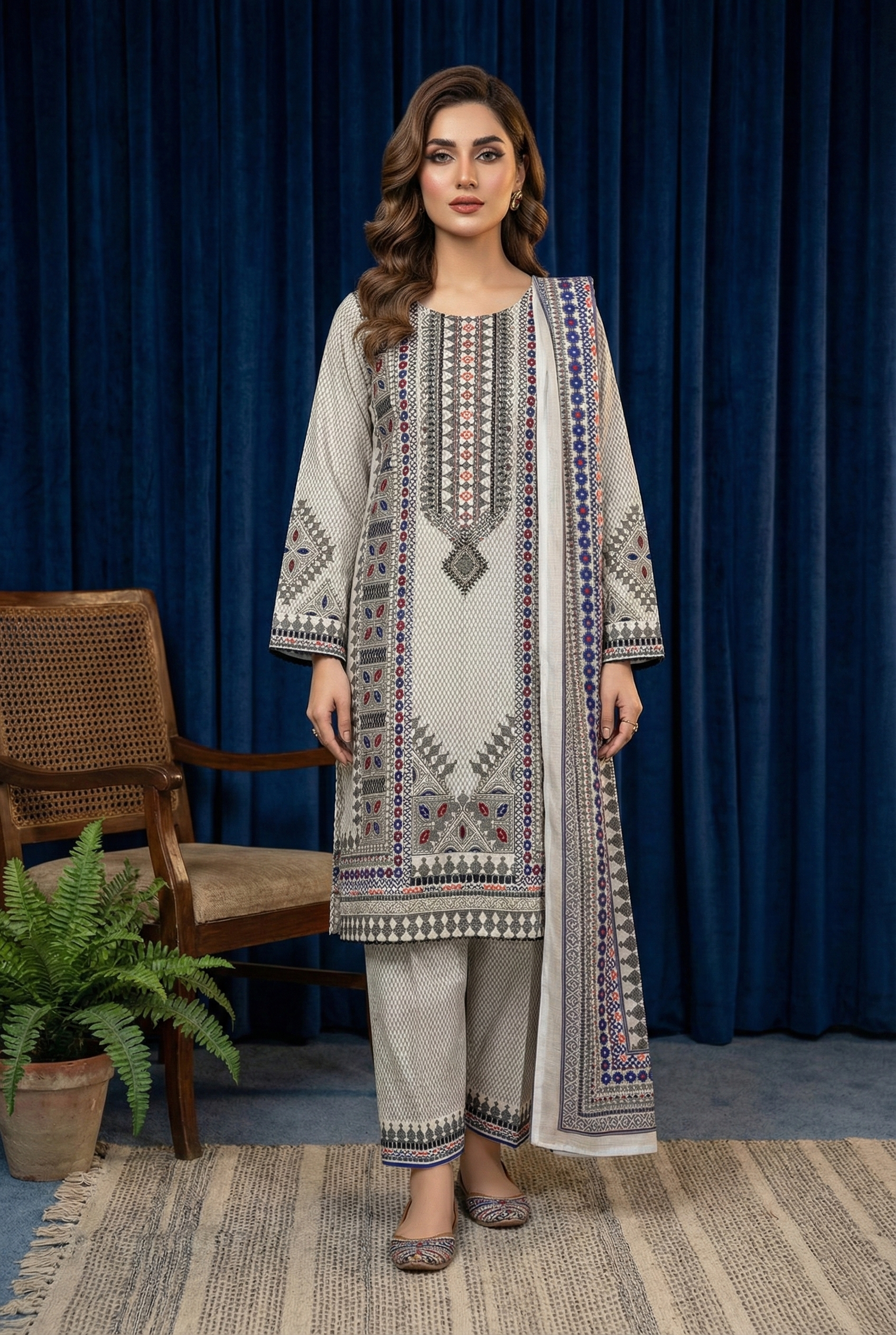 KHADDAR | RTW | SHIRT, TROUSER & DUPATTA