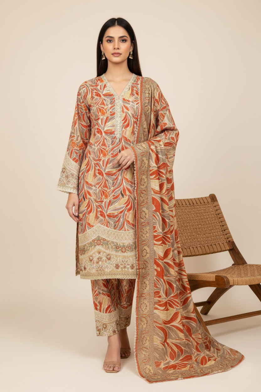 KHADDAR | RTW | SHIRT, TROUSER & DUPATTA