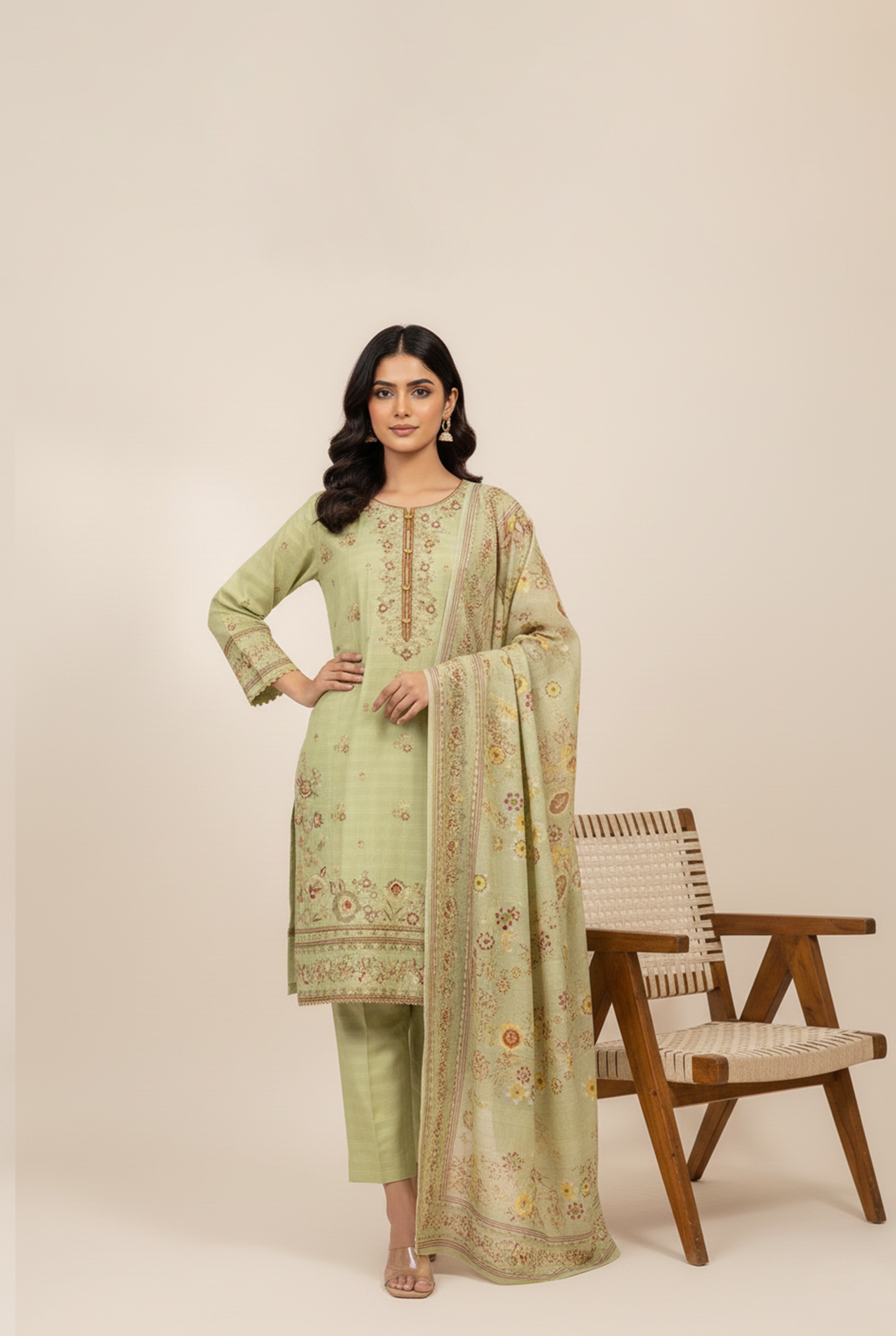 CAMBRIC COTTON | RTW | SHIRT, TROUSER & DUPATTA