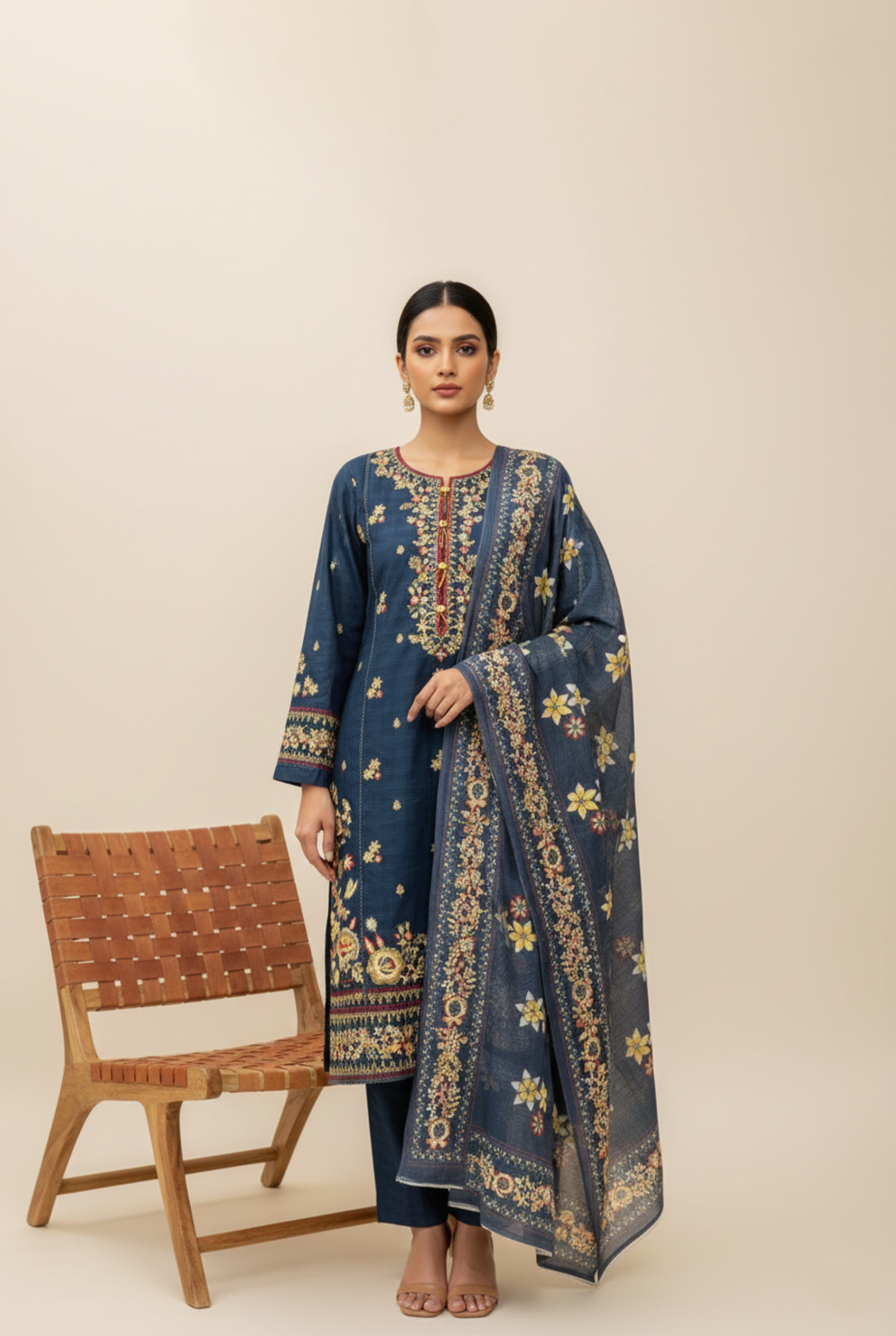 CAMBRIC COTTON | RTW | SHIRT, TROUSER & DUPATTA