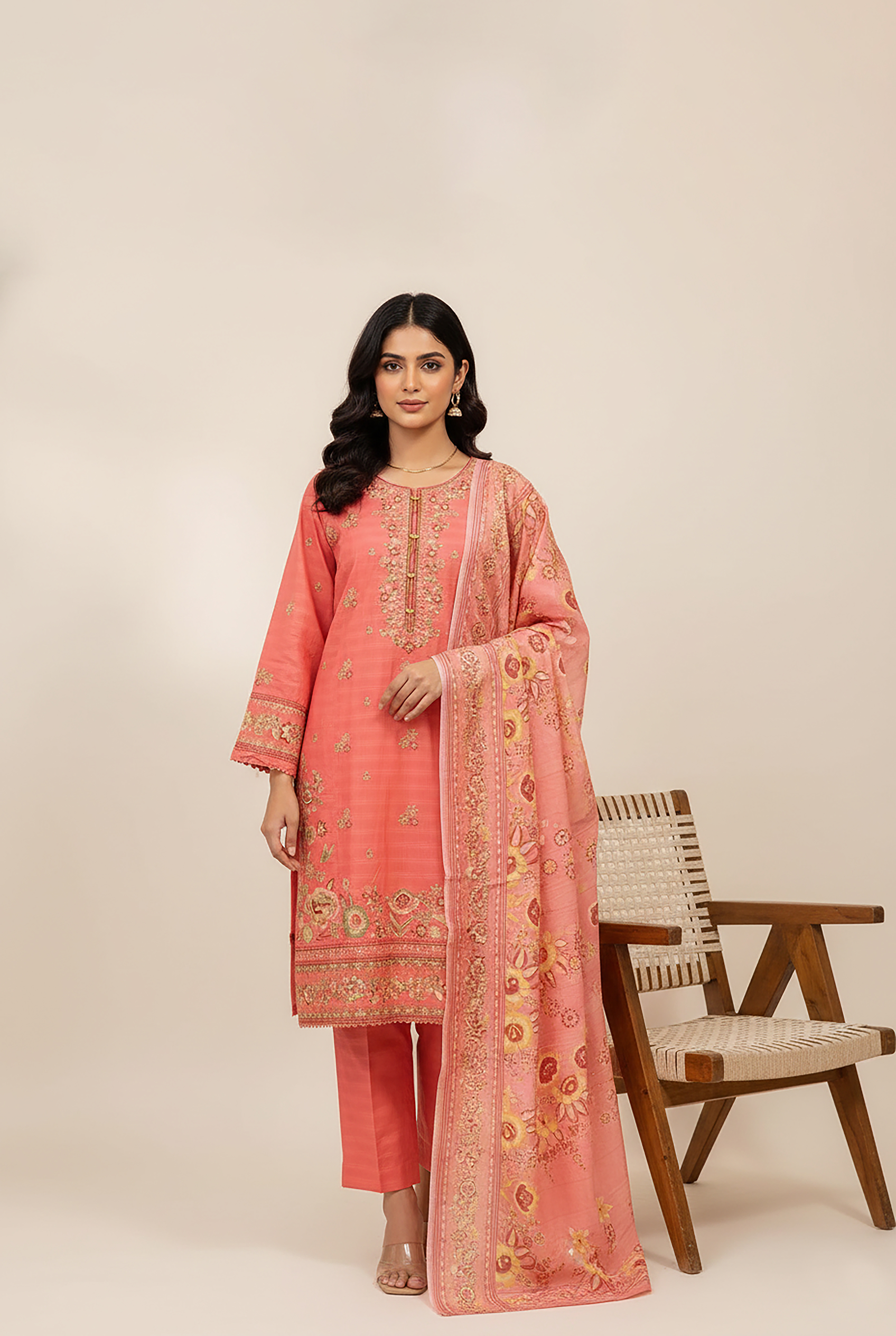 CAMBRIC COTTON | RTW | SHIRT, TROUSER & DUPATTA