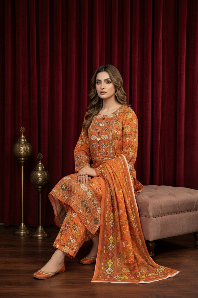 KHADDAR | RTW | SHIRT, TROUSER & DUPATTA